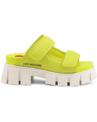 Love Moschino Flat Sandals - Gelb