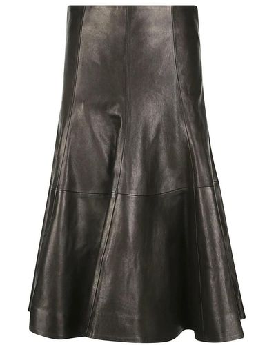 Khaite Leather Skirts - Gray