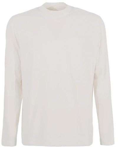 Circolo 1901 Magliette bianca a maniche lunghe con collo alto - Bianco