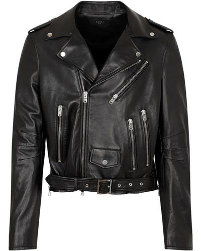 Amiri Jackets > leather jackets - Noir