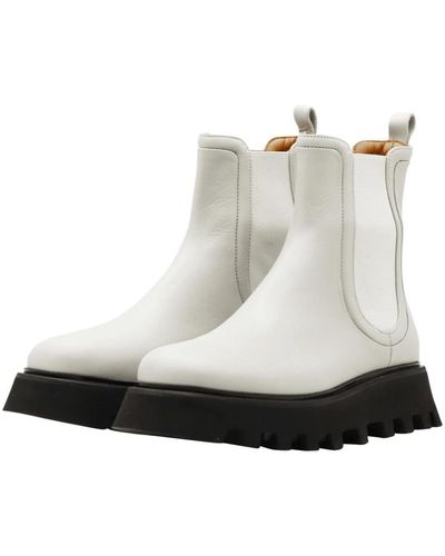 Pomme D'or Chelsea Boots - White