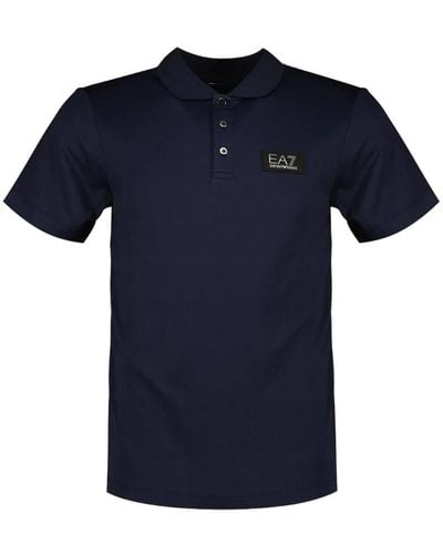 EA7 Polo shirt stretch pique - Blu