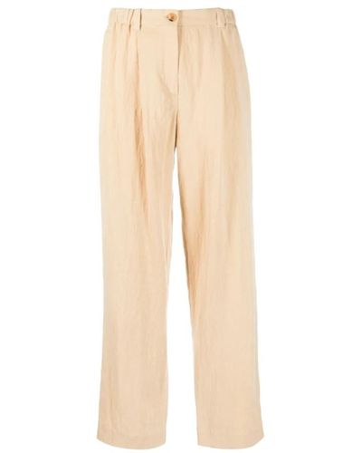 KENZO Straight Trousers - Natural