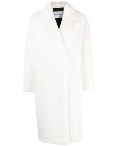 Stand Studio Faux Fur & Shearling Jackets - White