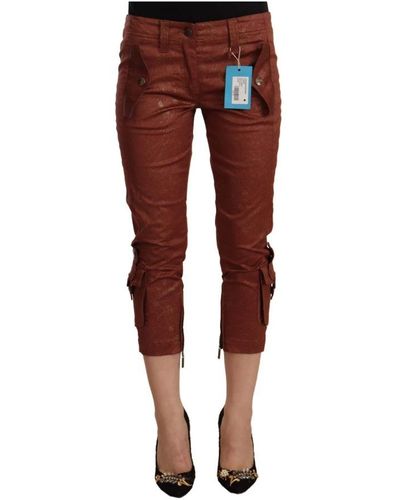 Just Cavalli Cropped Trousers - Red