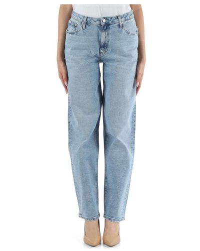 Calvin Klein Straight loose jeans fünf taschen - Blau
