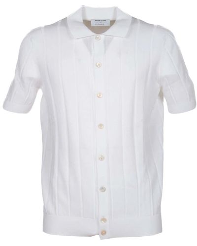Gran Sasso Camicia da bowling in cotone bianco