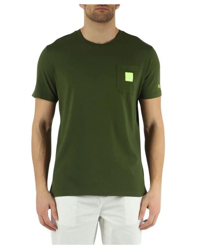 Sun 68 T-shirt in cotone con taschino frontale - Verde