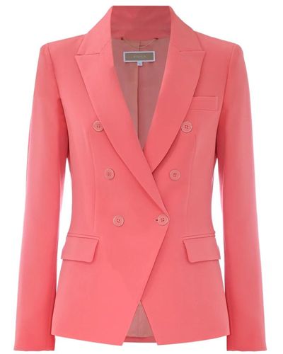 Kocca Elegante chaqueta de doble botonadura con solapa - Rosa