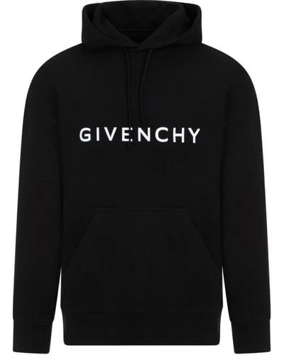 Givenchy Schwarzer baumwoll-hoodie sweatshirt ss24