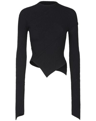 Balenciaga Long Sleeve Tops - Black
