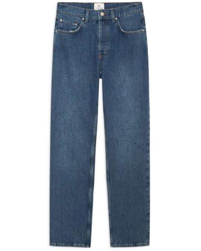 Anine Bing Marineblaue straight cut jeans