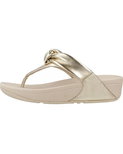 Fitflop Metallic padded knot flip flops - Metálico