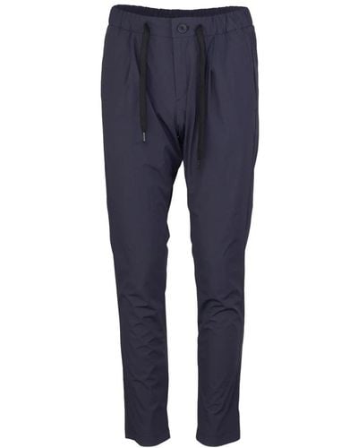 Herno Leather Trousers - Blau