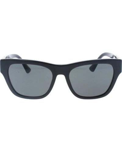 Versace Stilvolle sonnenbrille schwarzer rahmen - Grau