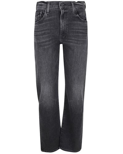 Mother Straight Jeans - Gray