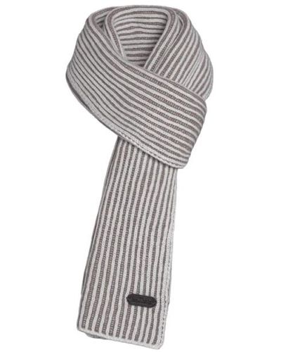 Moorer Sciarpa in maglia a coste di superfine lana dagnello e cashmere - Grigio
