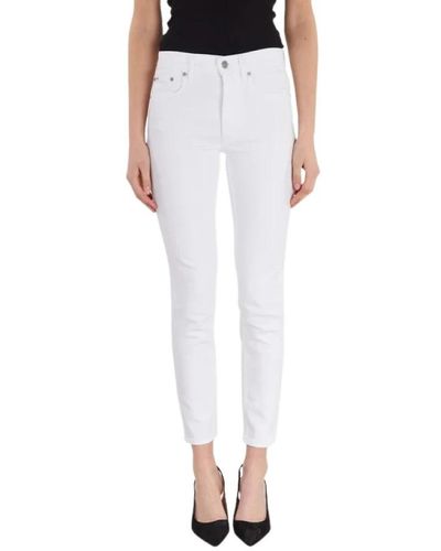 Polo Ralph Lauren Jeans mid skinny tobillo - Blanco