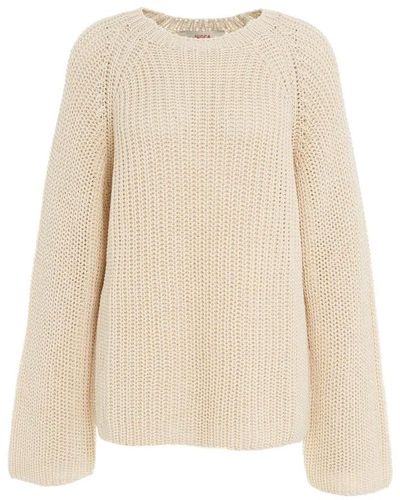 Jucca Round-Neck Knitwear - Natural