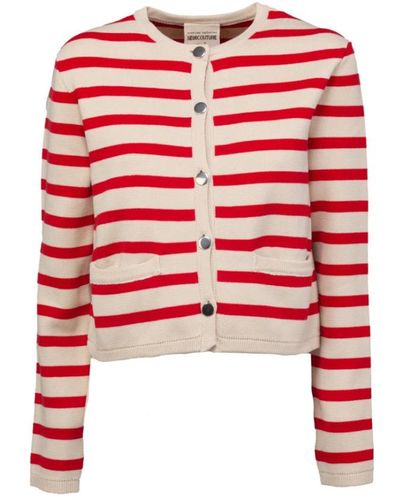 Semicouture Cardigans - Red