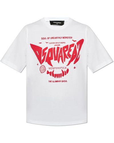 DSquared² Bedrucktes t-shirt - Grau