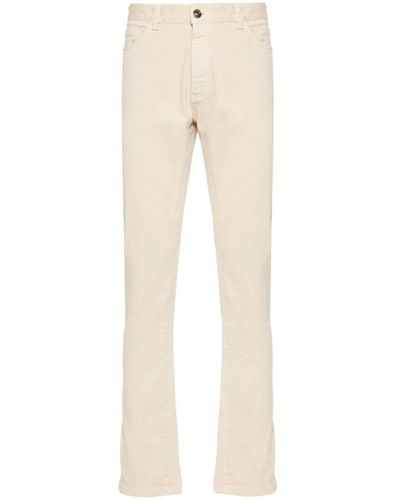 Zegna Straight Trousers - Natural