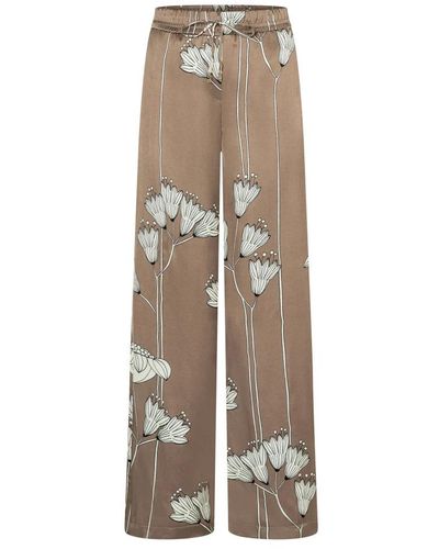Cambio Wide Trousers - Natural