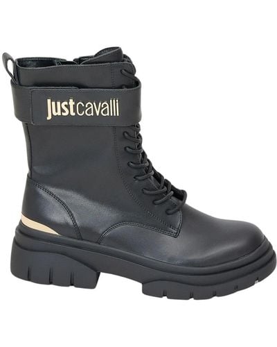 Just Cavalli Lace-Up Boots - Black
