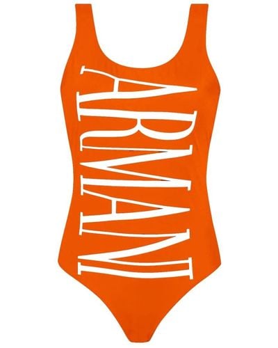 Emporio Armani Ikonisches Schwimmkostüm - Orange