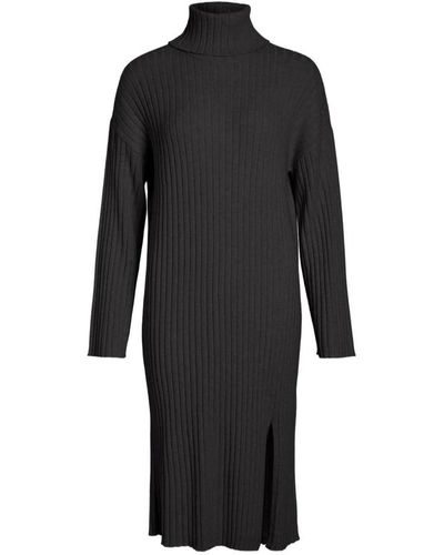 Vila Knitted Dresses - Black