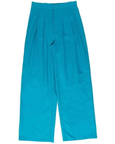 WEILI ZHENG Wide Trousers - Blau