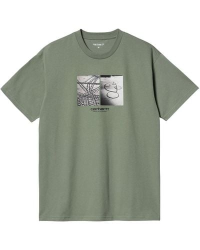 Carhartt T-shirt mit grafikdruck - Grün