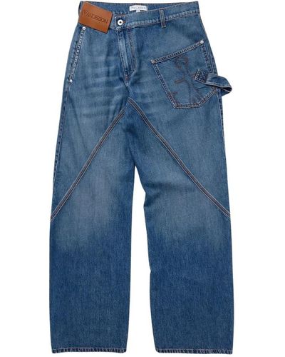 JW Anderson Twisted workwear jeans - Blau