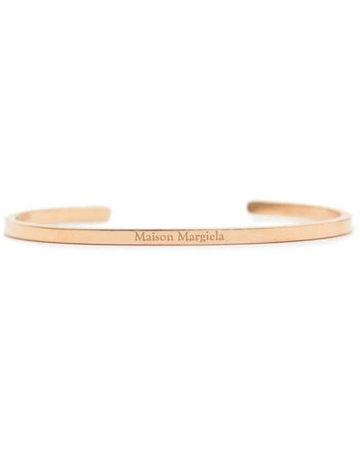 Maison Margiela Goldenes armband mit graviertem logo - Natur