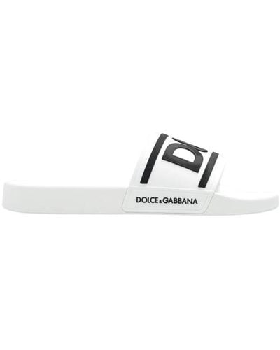 Dolce & Gabbana Ciabatte in gomma - Bianco