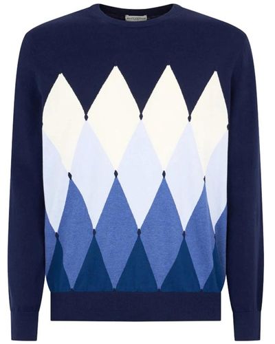 Ballantyne Knitwear > round-neck knitwear - Bleu