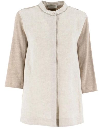 Le Tricot Perugia Light Jackets - Natural