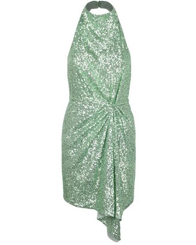Nenette Mint sequin offener rücken kleid - Grün