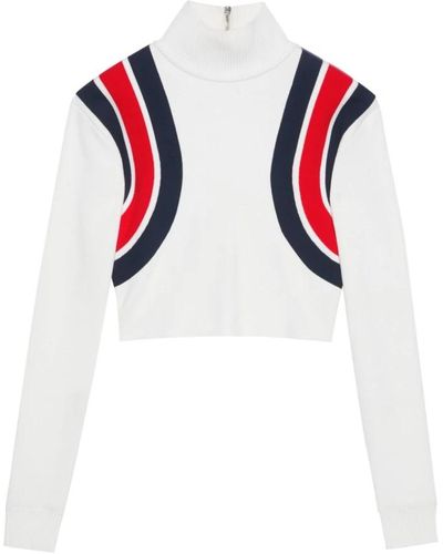 Gucci Jerseys de crucero con detalles característicos de la web - Blanco