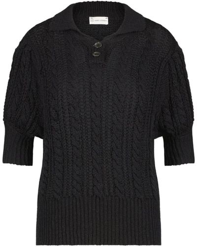 Jane Lushka Cálido y cómodo pullover de mezcla de lana - Negro