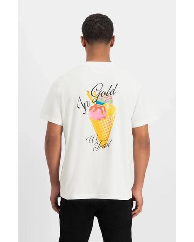 In Gold We Trust Cremefarbenes t-shirt weiß