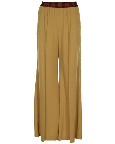 Marni Wide Trousers - Natural