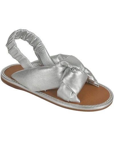 Miu Miu Silberne flache sandalen - Grau