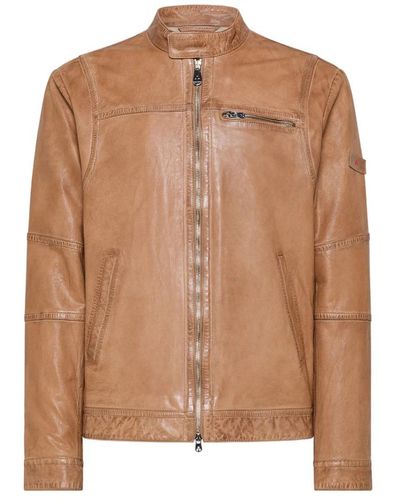Peuterey Leather Jackets - Brown