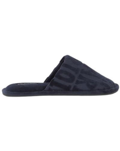Emporio Armani Blaue slip-on sandalen