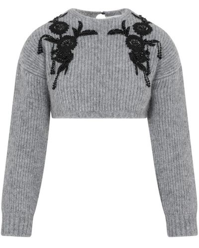 Erdem Round-Neck Knitwear - Grey