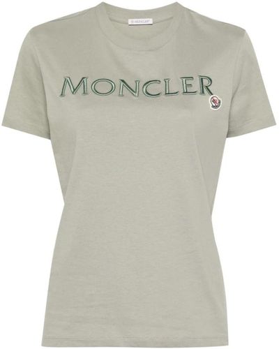 Moncler Grüne t-shirts und polos - Grau