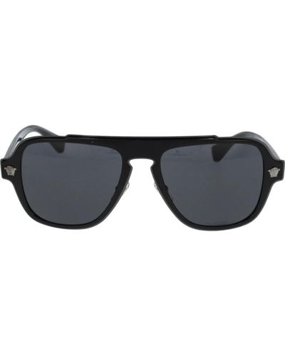 Versace Ikonoische sonnenbrille mit einheitlichen gläsern - Blau