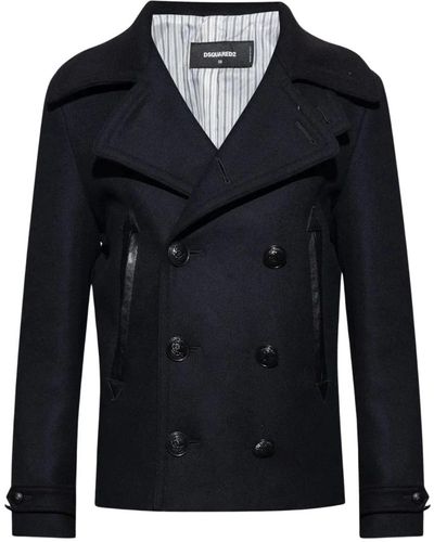 DSquared² Coats > double-breasted coats - Bleu