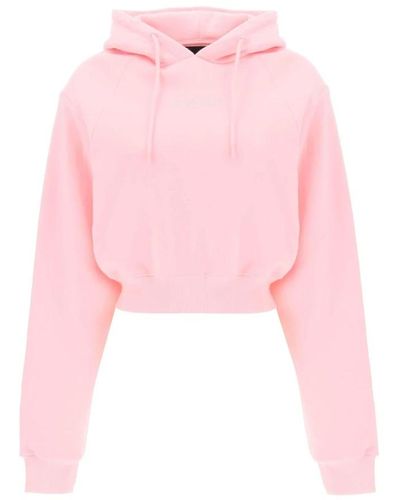 ROTATE BIRGER CHRISTENSEN Sudadera corta con logo de estrás - Rosa